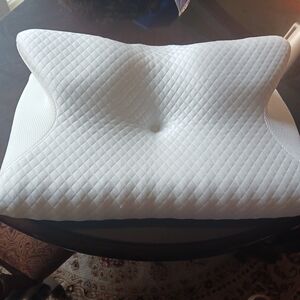 Dreamers White Quilted Pillow
